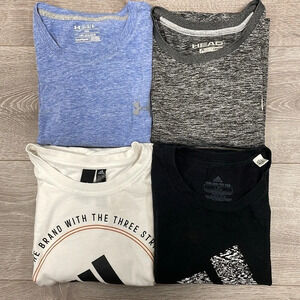 Adidas UA Head Short Sleeve Athletic Tee Bundle of 4 Size L